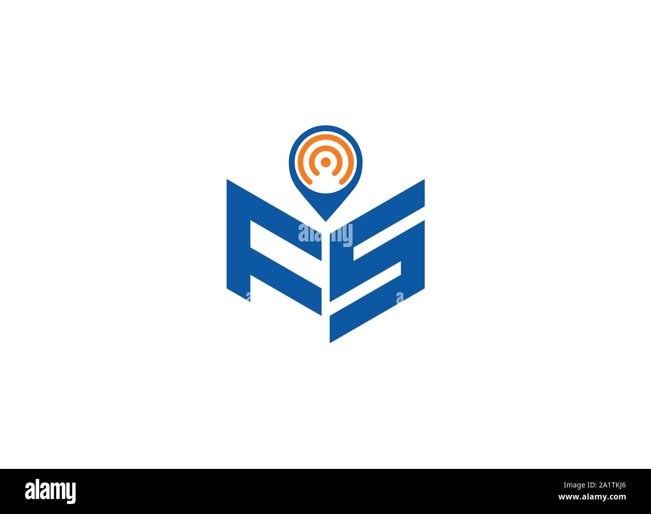 Abstract lettera poligonale Logo, esagono lettera logo, Lettera poligonale con posizione cantare il logo e il simbolo, monogramma logo, segno posizione logo design, Illustrazione Vettoriale