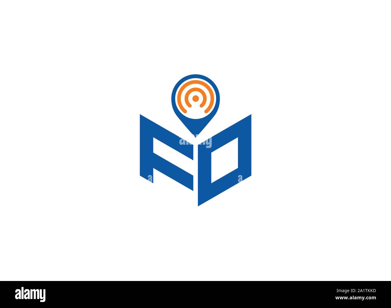 Abstract lettera poligonale Logo, esagono lettera logo, Lettera poligonale con posizione cantare il logo e il simbolo, monogramma logo, segno posizione logo design, Illustrazione Vettoriale