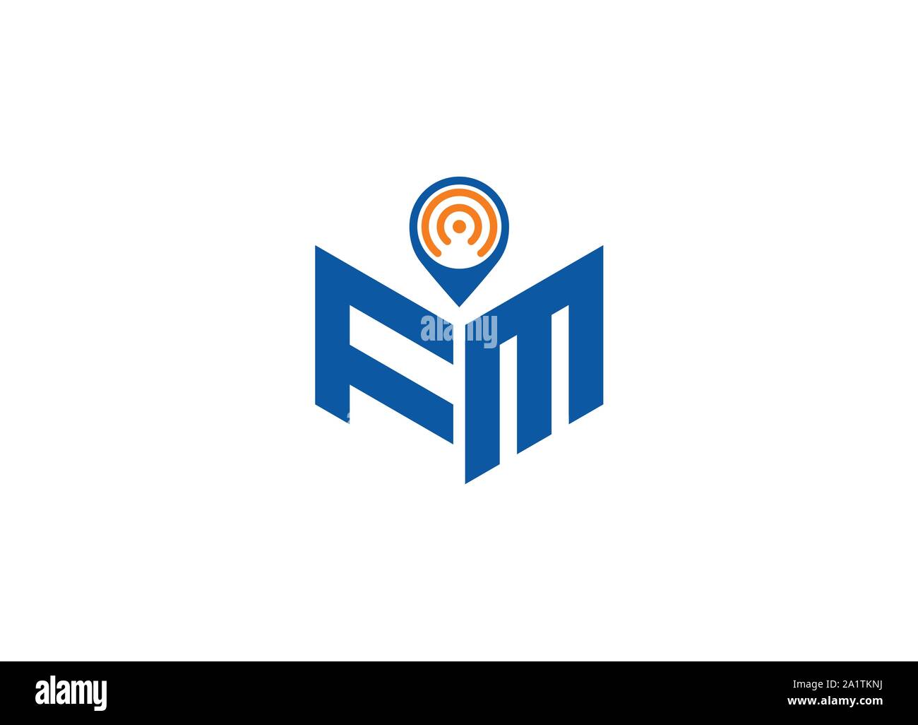 Abstract lettera poligonale Logo, esagono lettera logo, Lettera poligonale con posizione cantare il logo e il simbolo, monogramma logo, segno posizione logo design, Illustrazione Vettoriale