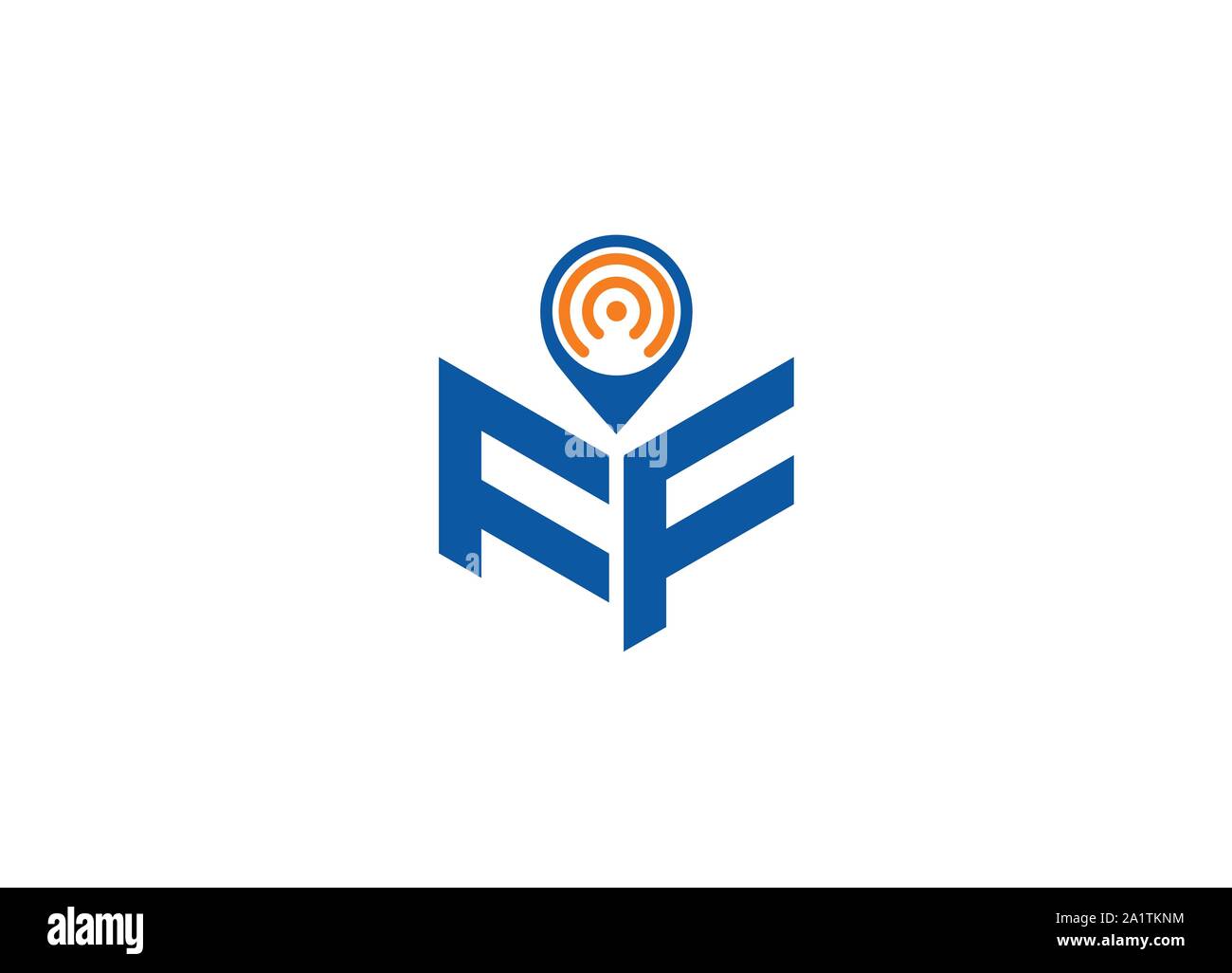 Abstract lettera poligonale Logo, esagono lettera logo, Lettera poligonale con posizione cantare il logo e il simbolo, monogramma logo, segno posizione logo design, Illustrazione Vettoriale