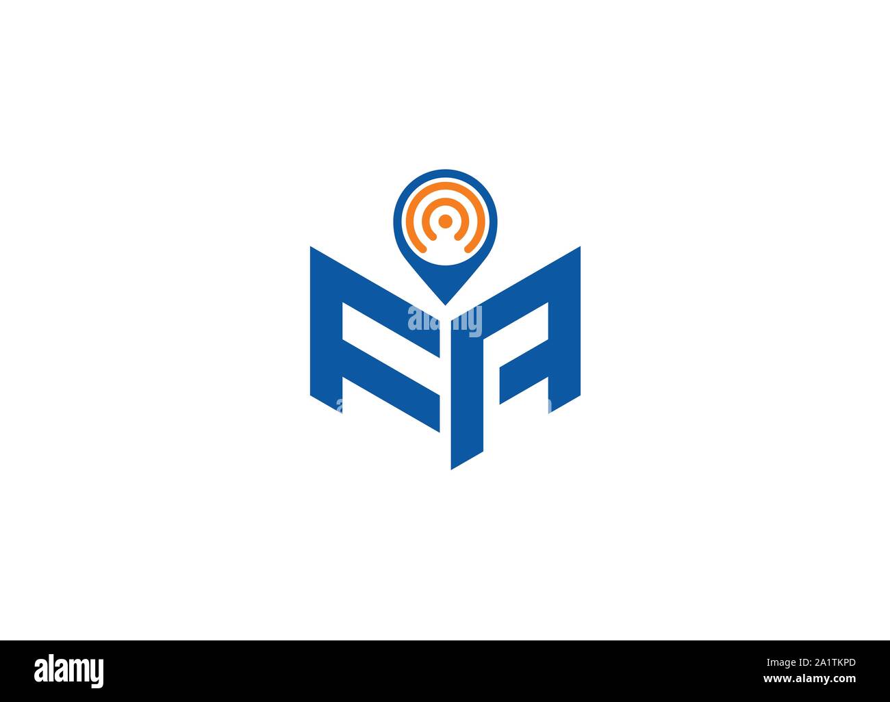 Abstract lettera poligonale Logo, esagono lettera logo, Lettera poligonale con posizione cantare il logo e il simbolo, monogramma logo, segno posizione logo design, Illustrazione Vettoriale