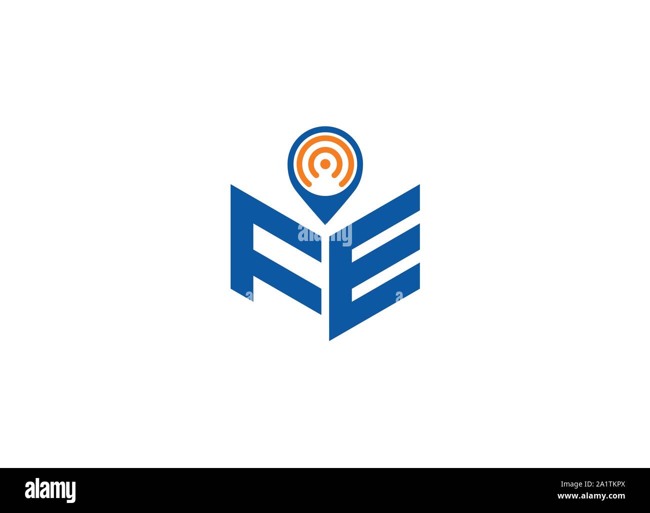 Abstract lettera poligonale Logo, esagono lettera logo, Lettera poligonale con posizione cantare il logo e il simbolo, monogramma logo, segno posizione logo design, Illustrazione Vettoriale