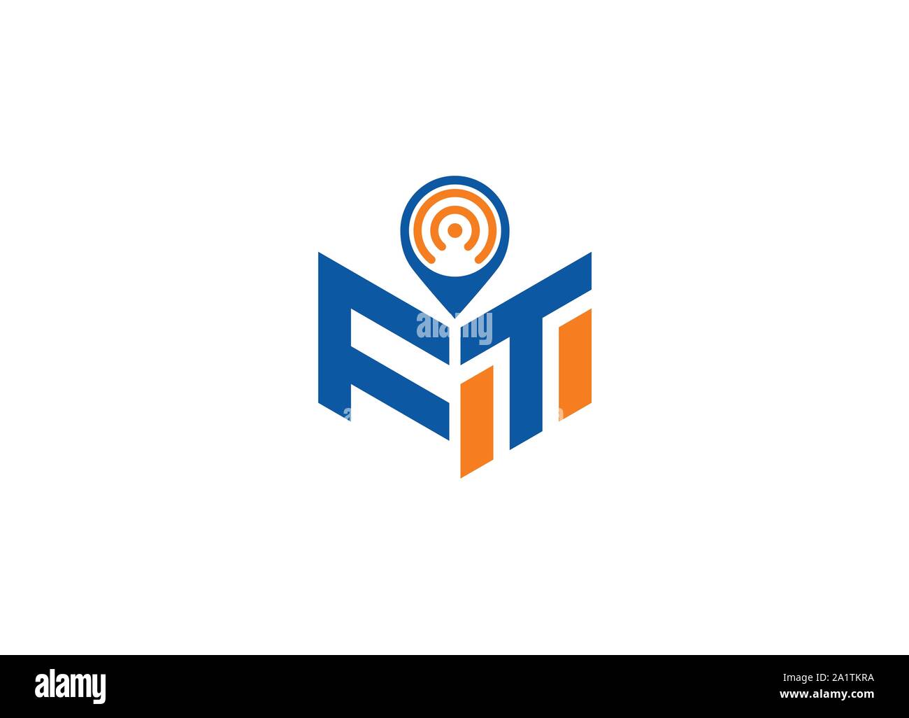 Abstract lettera poligonale Logo, esagono lettera logo, Lettera poligonale con posizione cantare il logo e il simbolo, monogramma logo, segno posizione logo design, Illustrazione Vettoriale