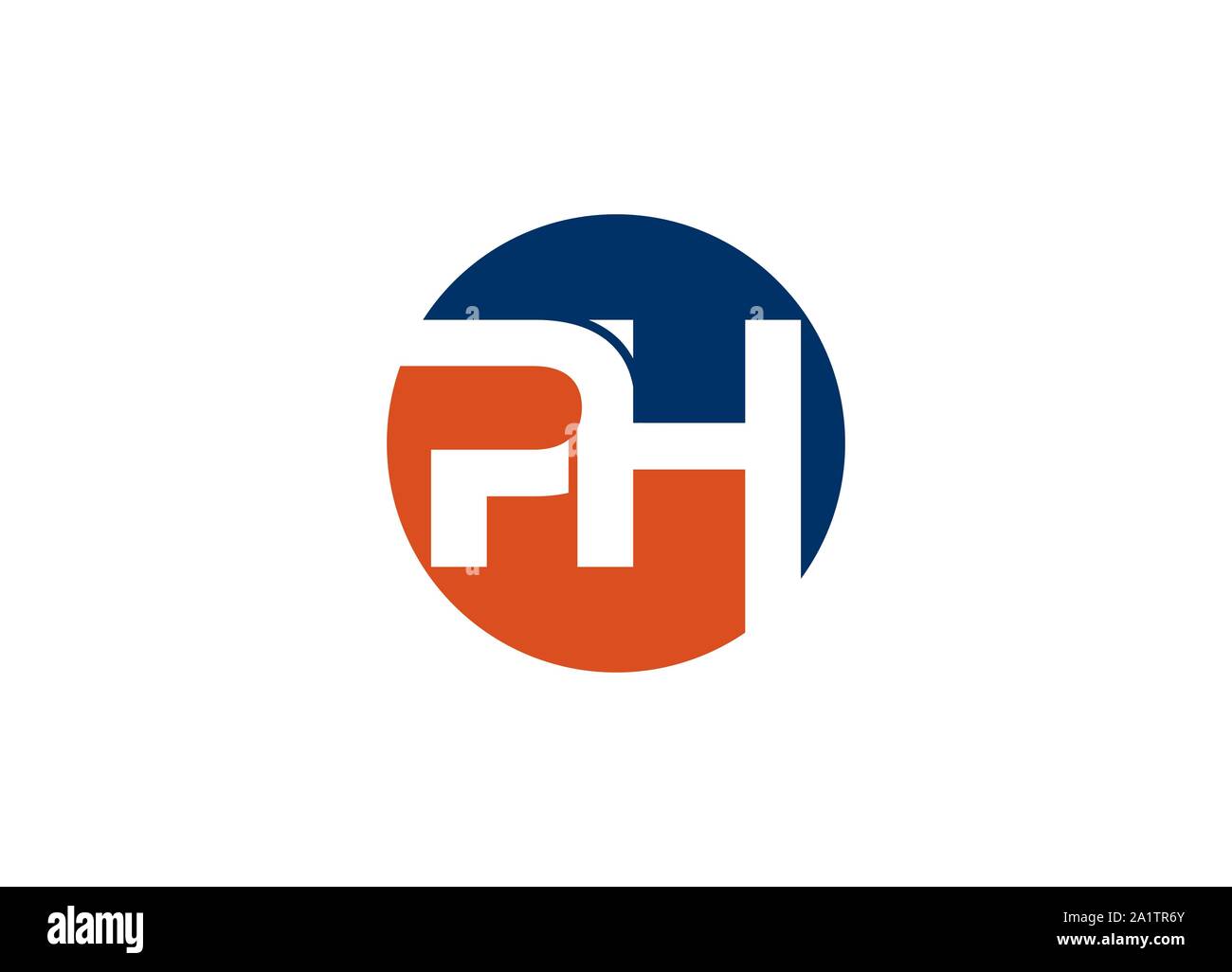 PH lettera logo del marchio e il logo di PH Illustrazione Vettoriale