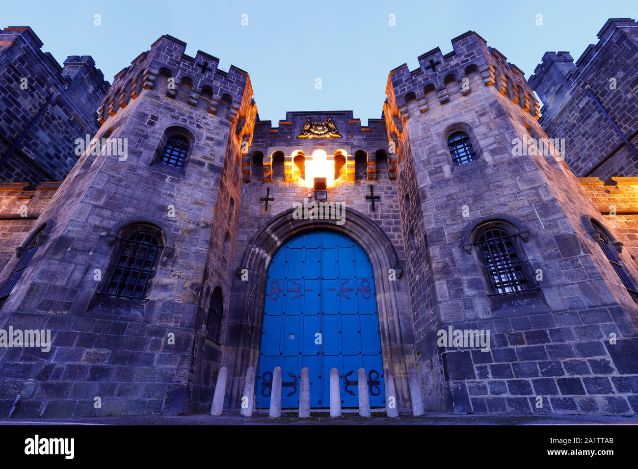 La parte anteriore a corona di HMP Armley ho Leeds Foto Stock