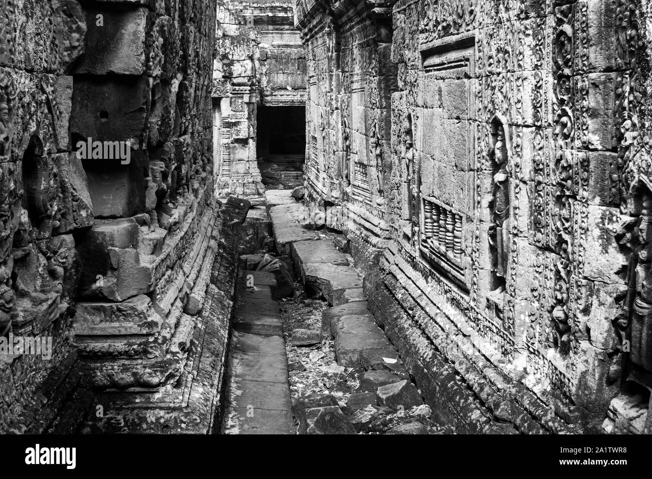 Preah Khan Temple; Cambogia Foto Stock