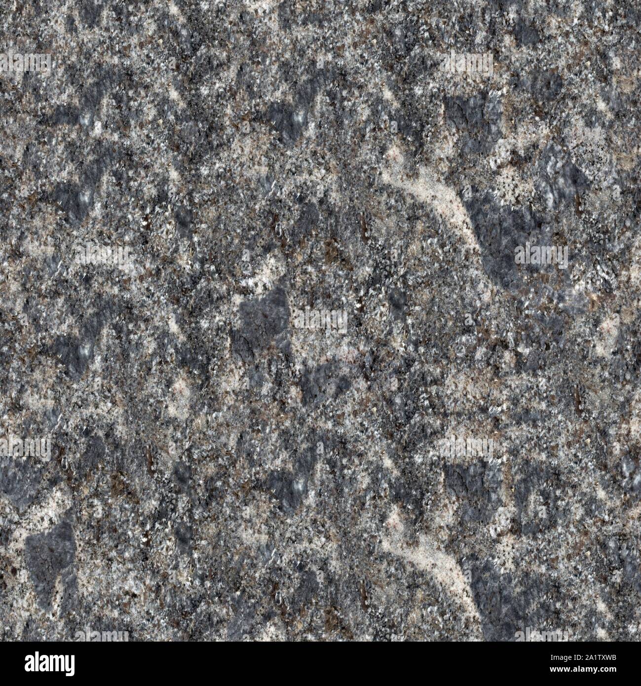 Estratto naturale di granito grigio per la progettazione. Seamless sfondo quadrato, tile ready. Foto Stock