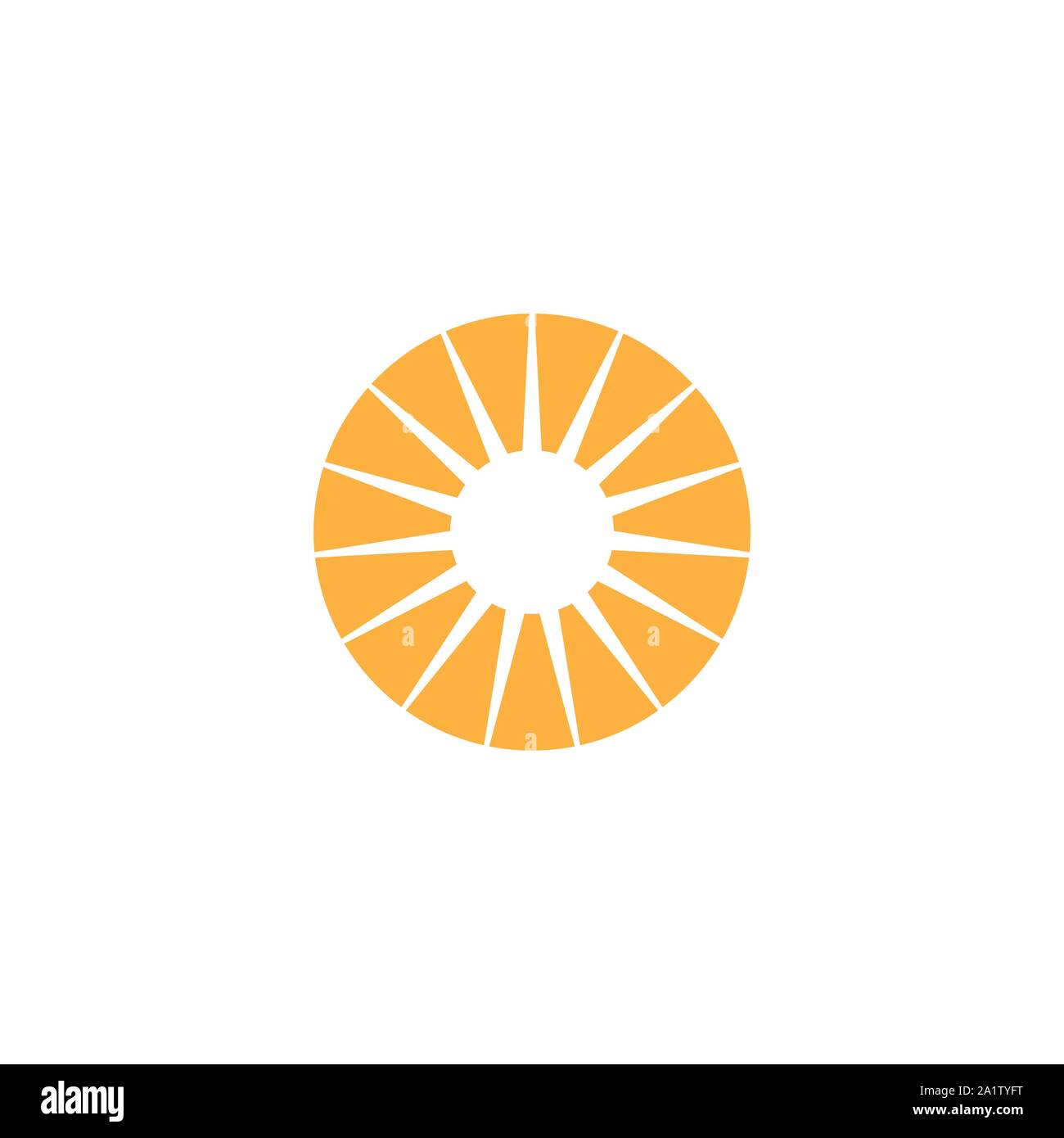Marchio Bright Sun Rays Company Symbol Illustrazione Vettoriale