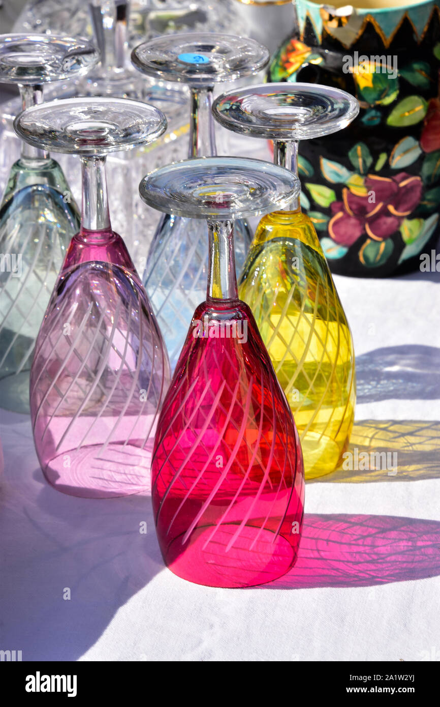 Mercato delle pulci, Marché aux Puces, Dordogne, la valle della Dordogna, Périgord, Aquitaine, Francia Foto Stock