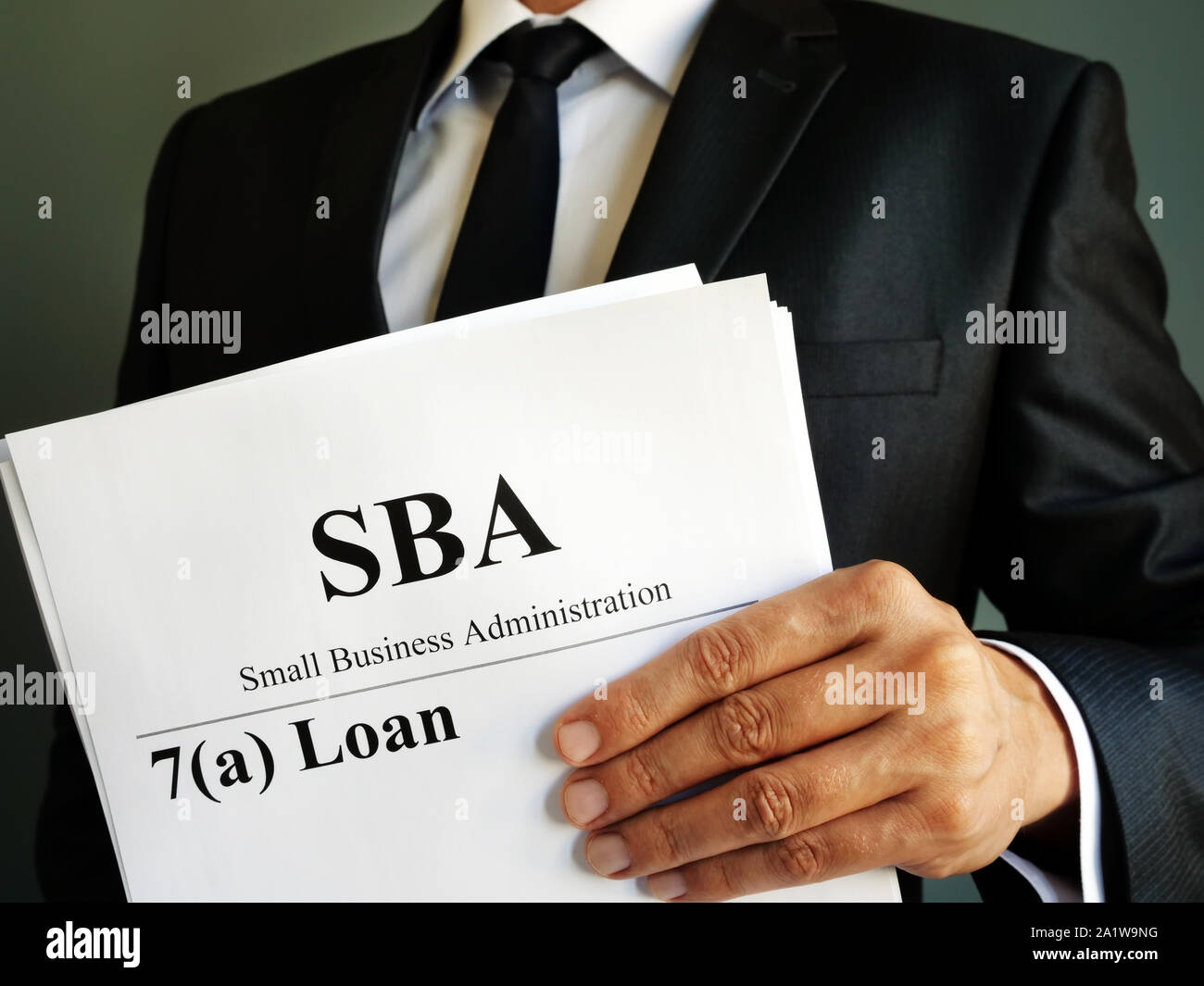 La SBA 7un prestito Small Business Administration accordo. Foto Stock