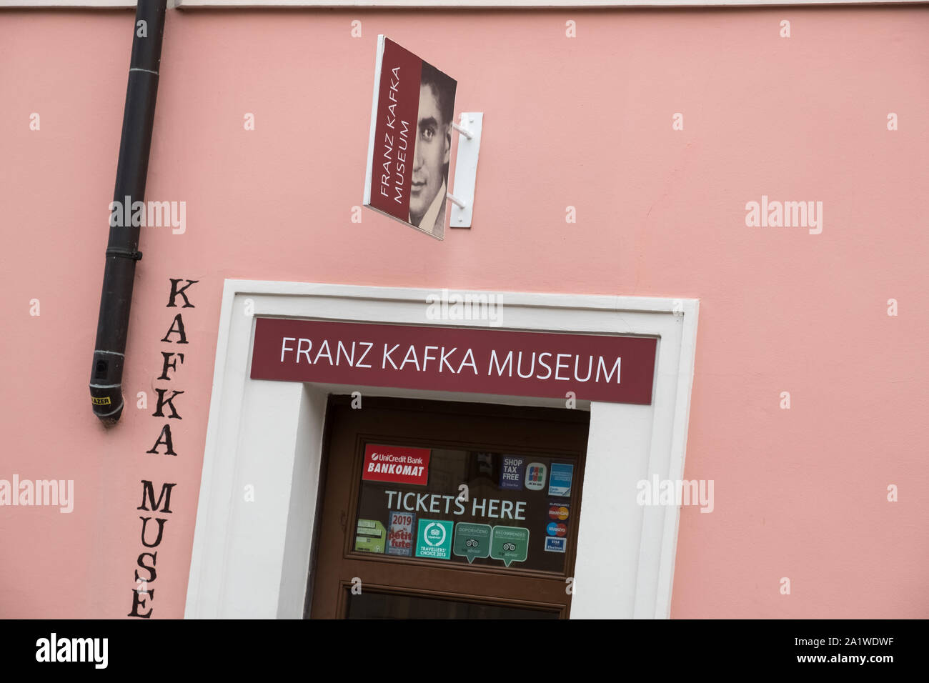Franz Kafka Museum, Mala Strana, Praga, Repubblica Ceca. Foto Stock