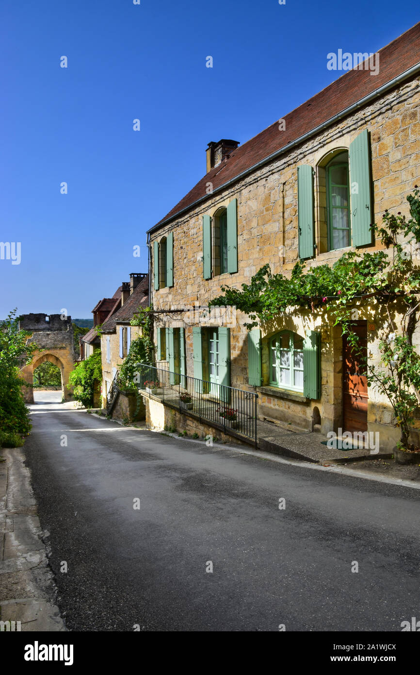 Porte del Bos, Domme, Dordogne, la valle della Dordogna, Périgord, Aquitaine, Francia Foto Stock