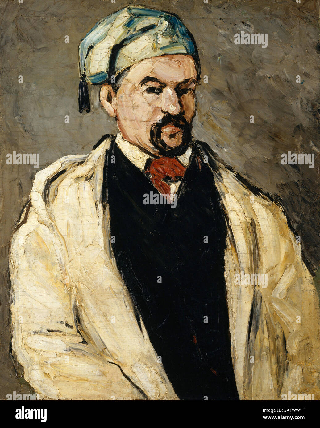 L'Homme au bonnet de coton, da Paul Cézanne. L'uomo in un tappo di cotone, Ritratto di Zio Dominique da Paul Cézanne Foto Stock