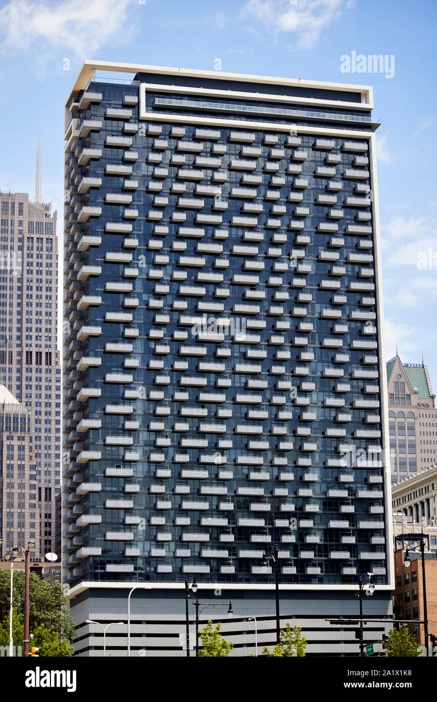 235 van buren alto edificio condominiale di chicago, illinois, Stati Uniti d'America Foto Stock
