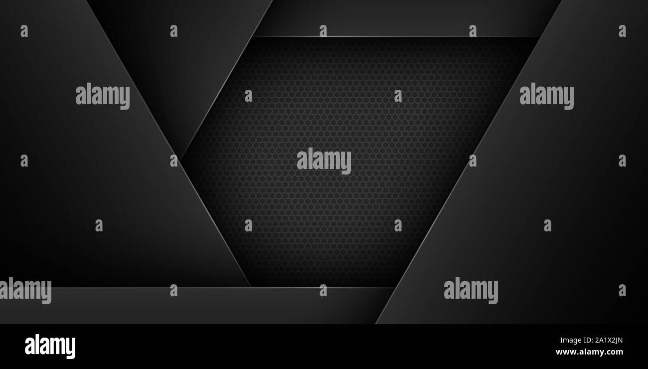 Abstract di nero sfondo vettoriale con caratteristiche di sovrapposizione. Illustrazione Vettoriale