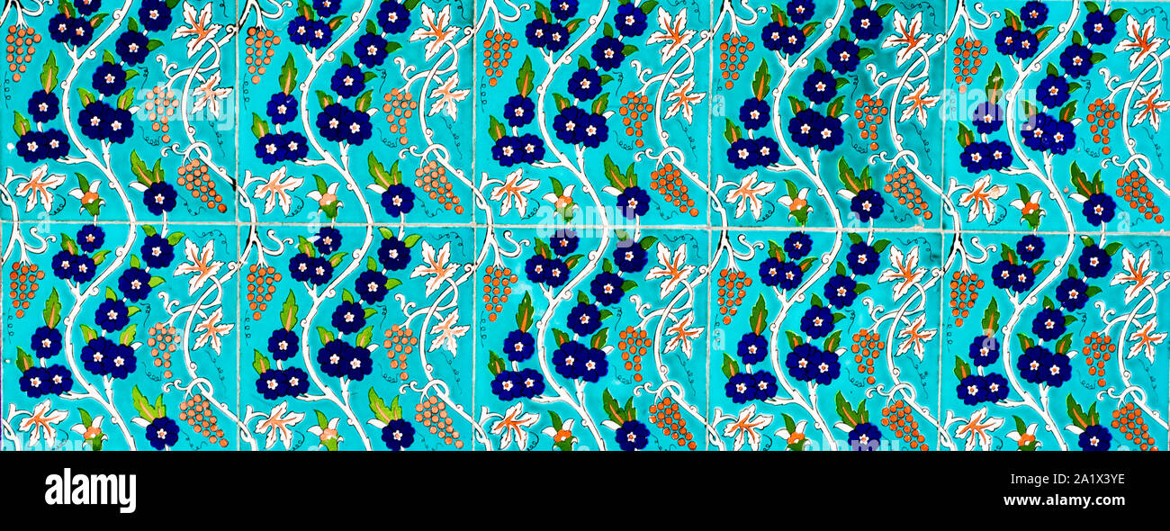 Decorazione di piastrelle Turche Foto Stock