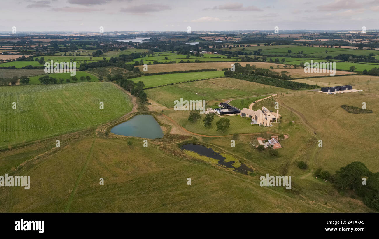Le foto aeree di casa Hannington, Northamptionshire Foto Stock