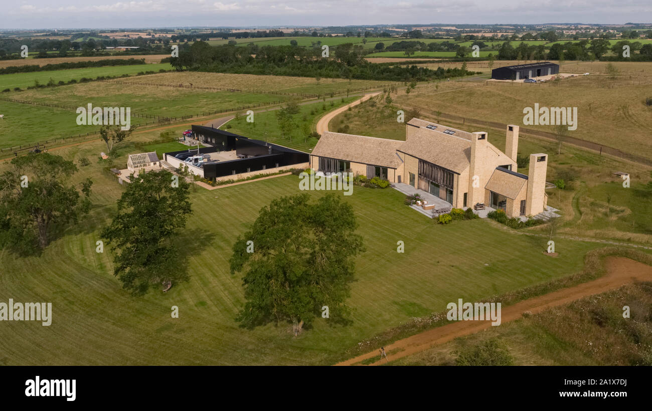 Le foto aeree di casa Hannington, Northamptionshire Foto Stock