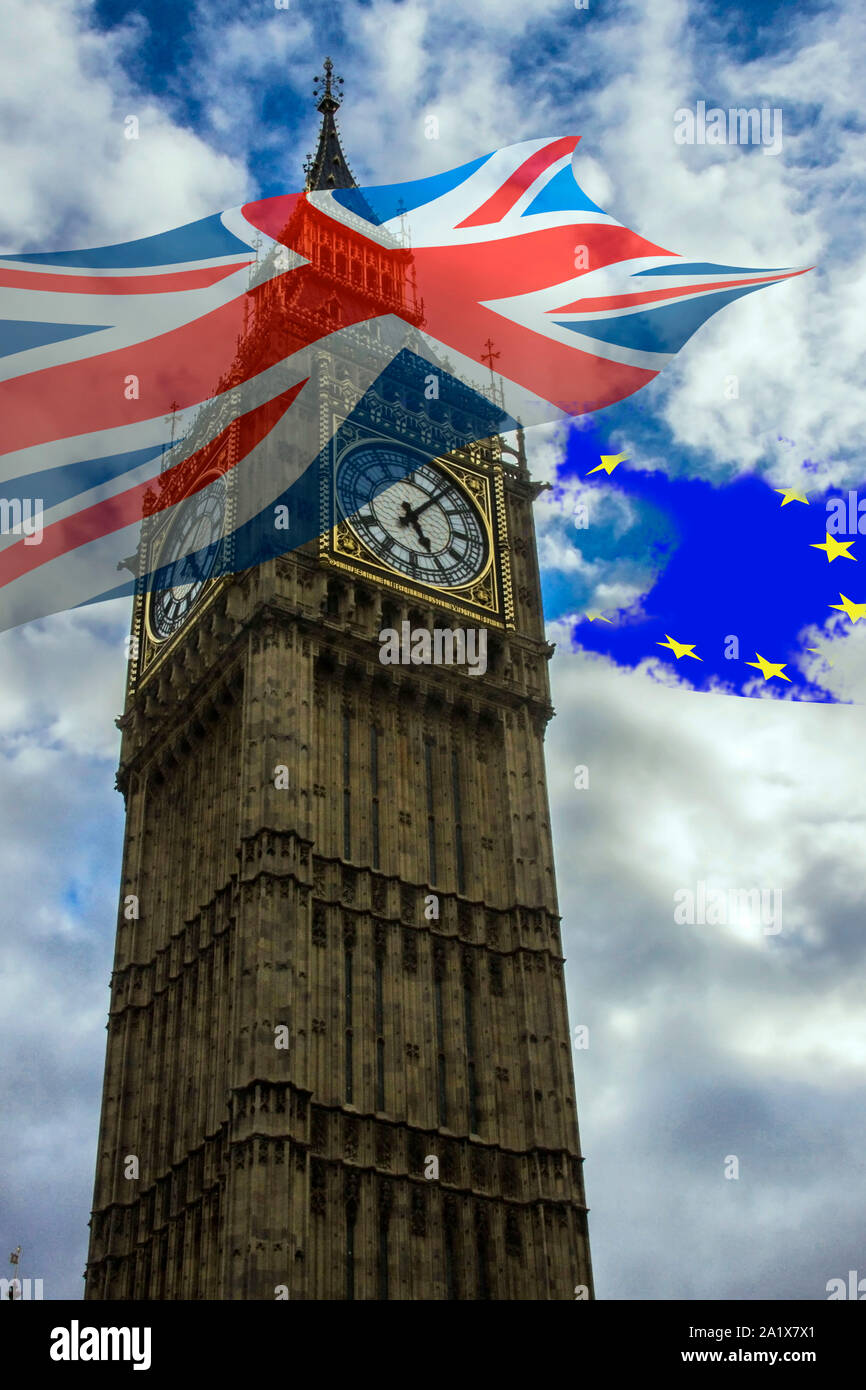 Big Ben a Londra, Inghilterra, Regno Unito Foto Stock