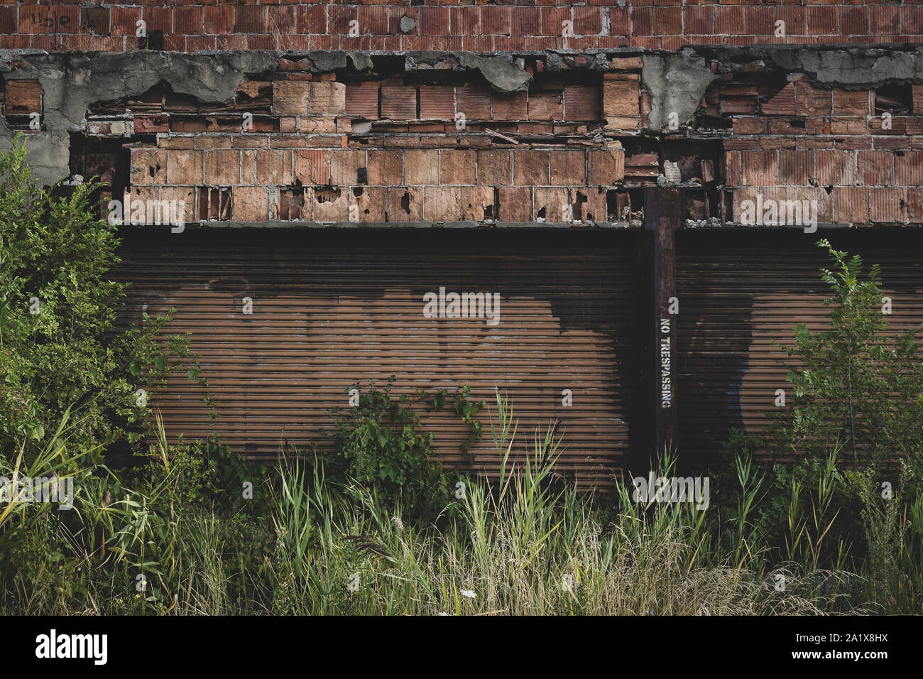 Il vecchio magazzino abbandonato in Detroit Michigan Foto Stock