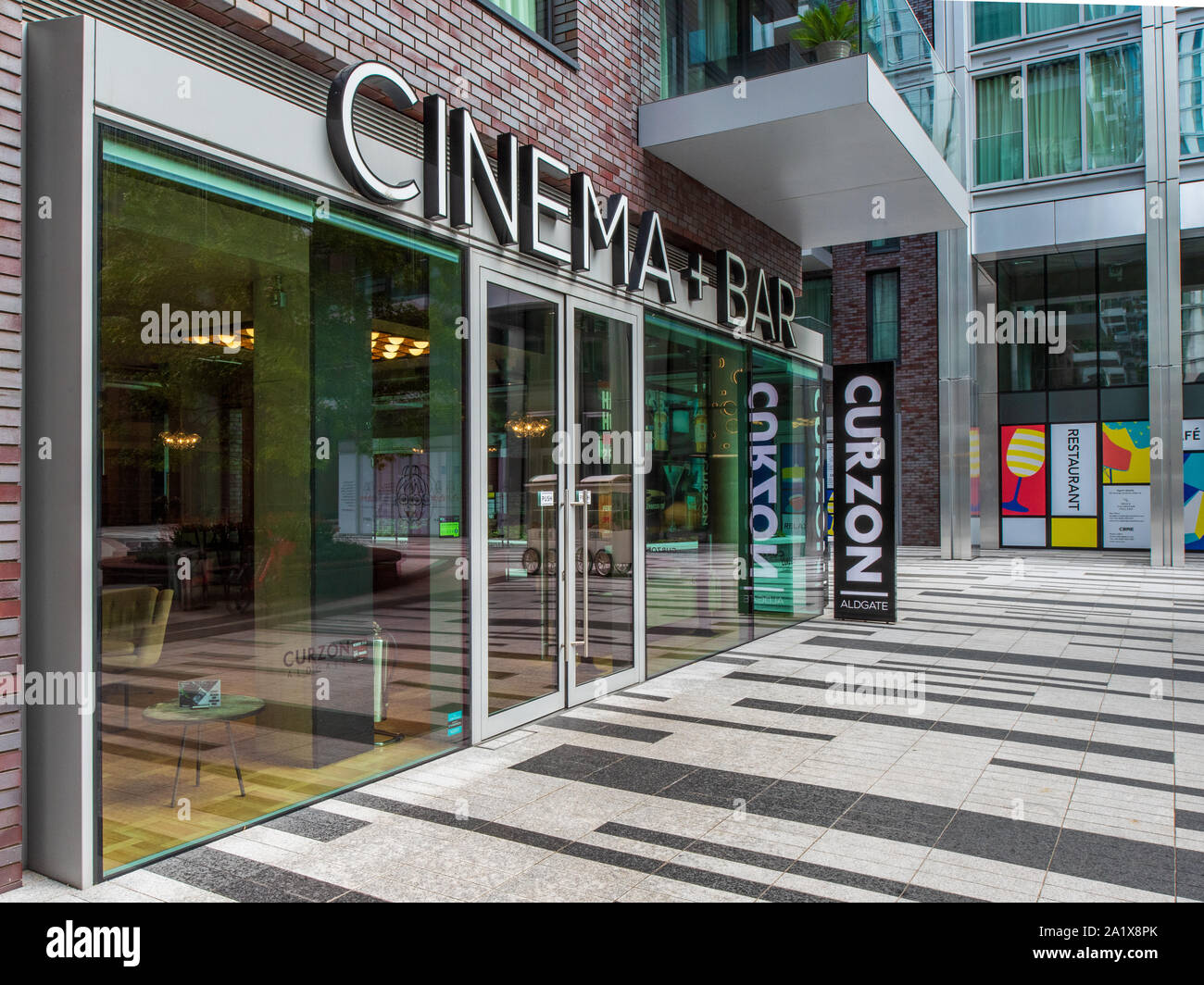 Il Curzon Cinema Aldgate - Il nuovo Curzon cinema sul Goodman i campi di sviluppo nella zona est di Londra Foto Stock