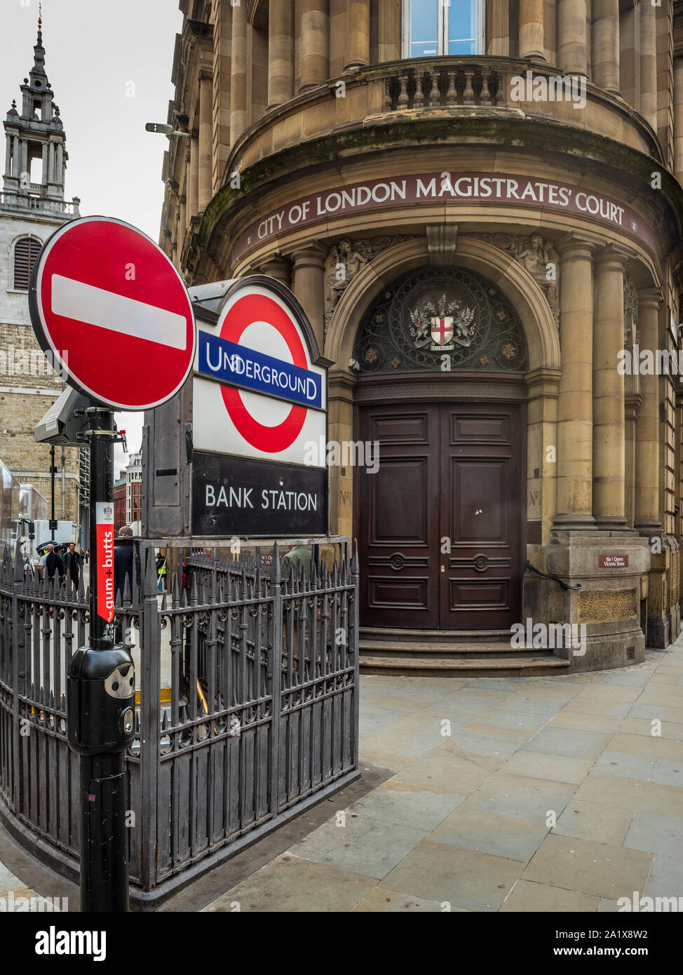 City of London Magistrates Court di Queen Victoria Street nella città di Londra, il quartiere finanziario di Londra Foto Stock