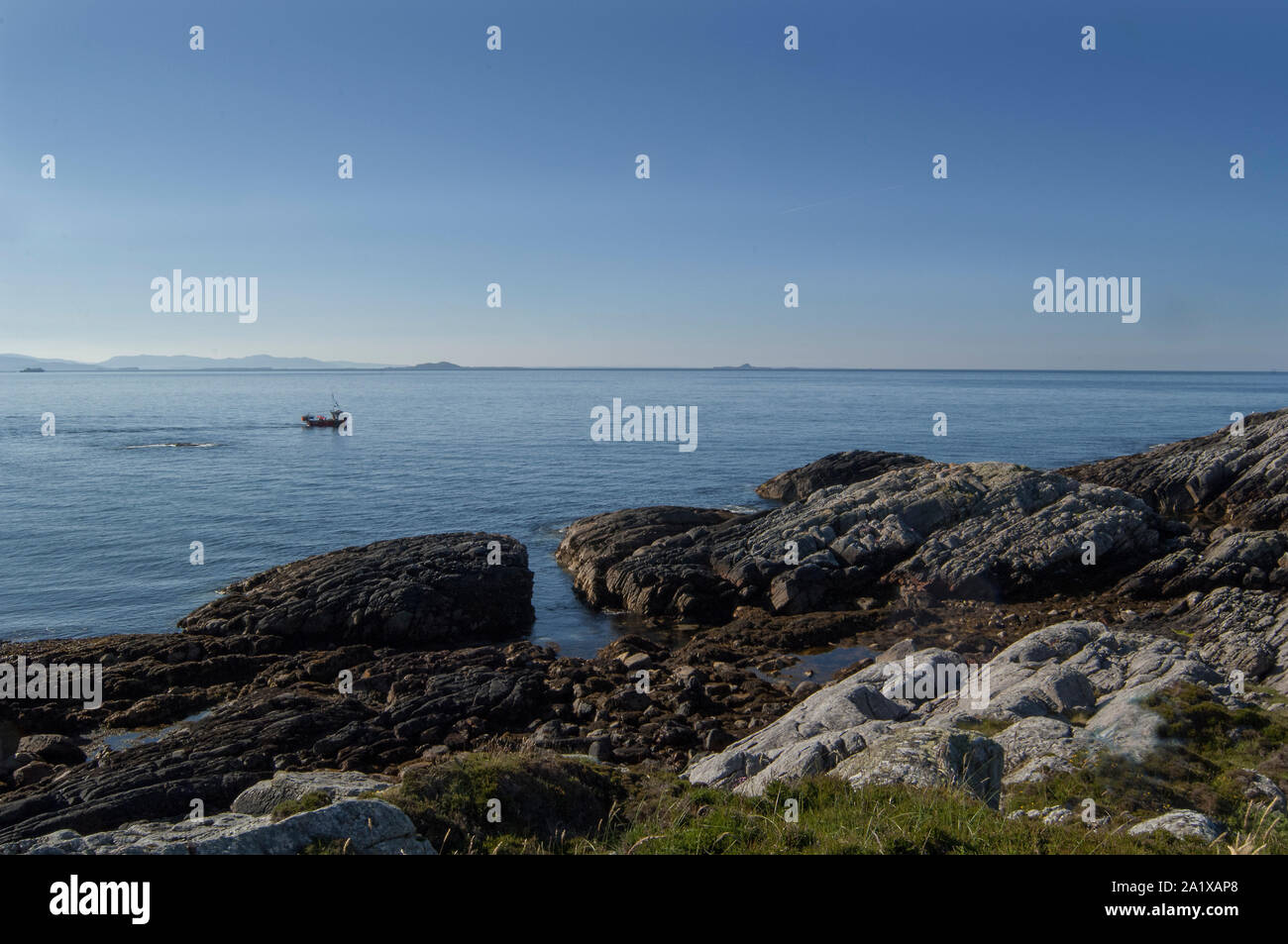 Paesaggi costieri, Isola di coll, Ebridi Interne, Scozia Foto Stock