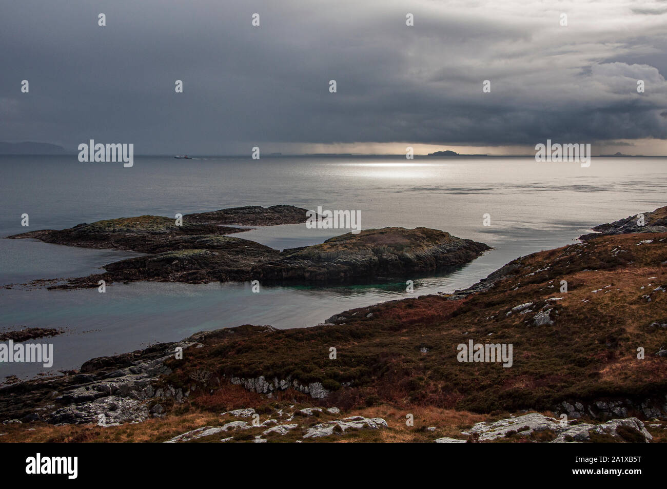 Paesaggi costieri, Isola di coll, Ebridi Interne, Scozia Foto Stock