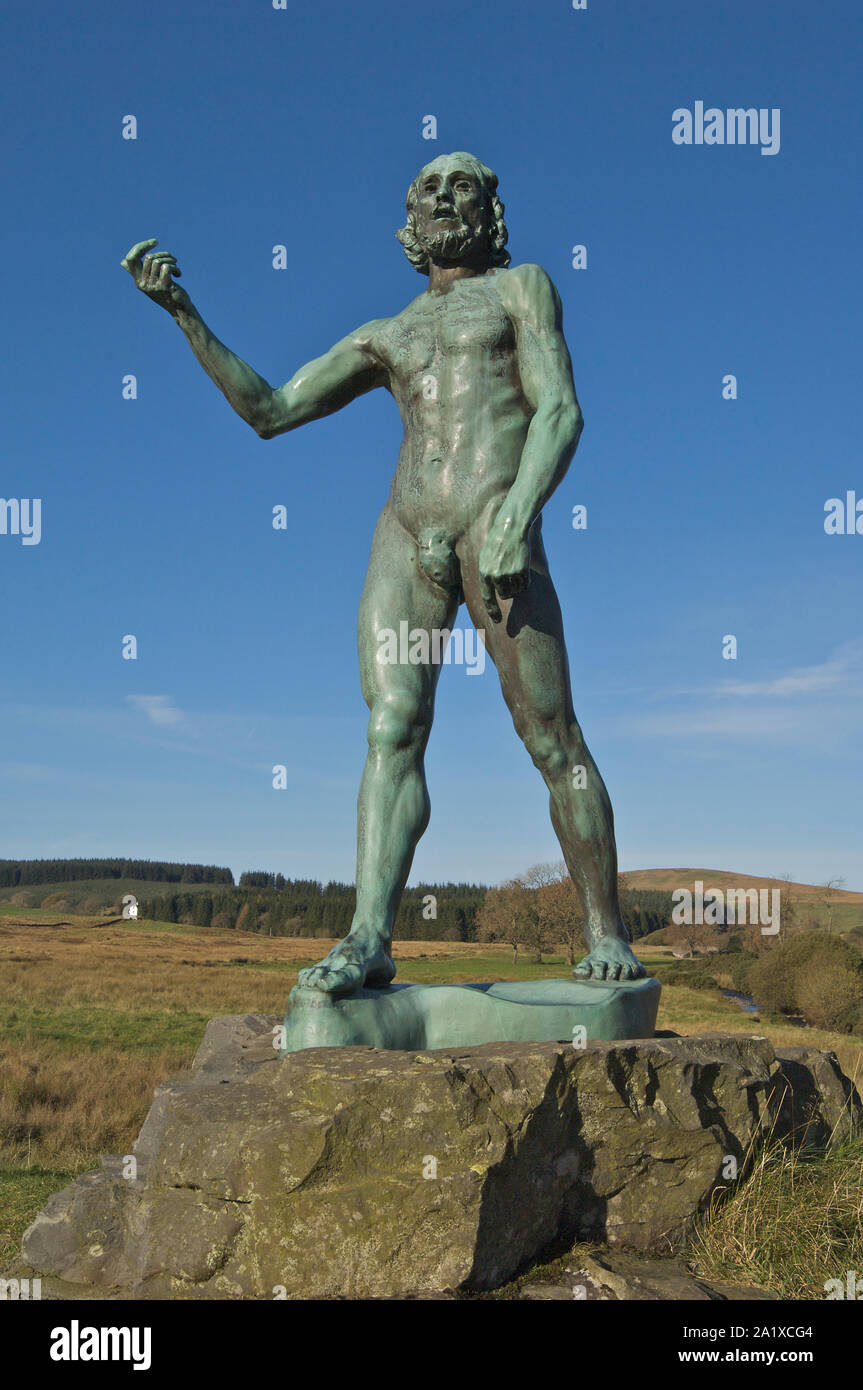 Giovanni Battista, Glenkiln statue, Glenkiln, Dumfries and Galloway Foto Stock