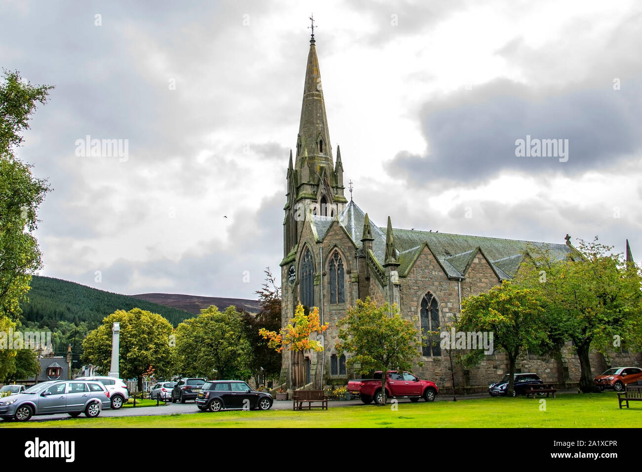 Chiesa Glenmuick. Ballater, Aberdeenshire, Scotland, Regno Unito Foto Stock