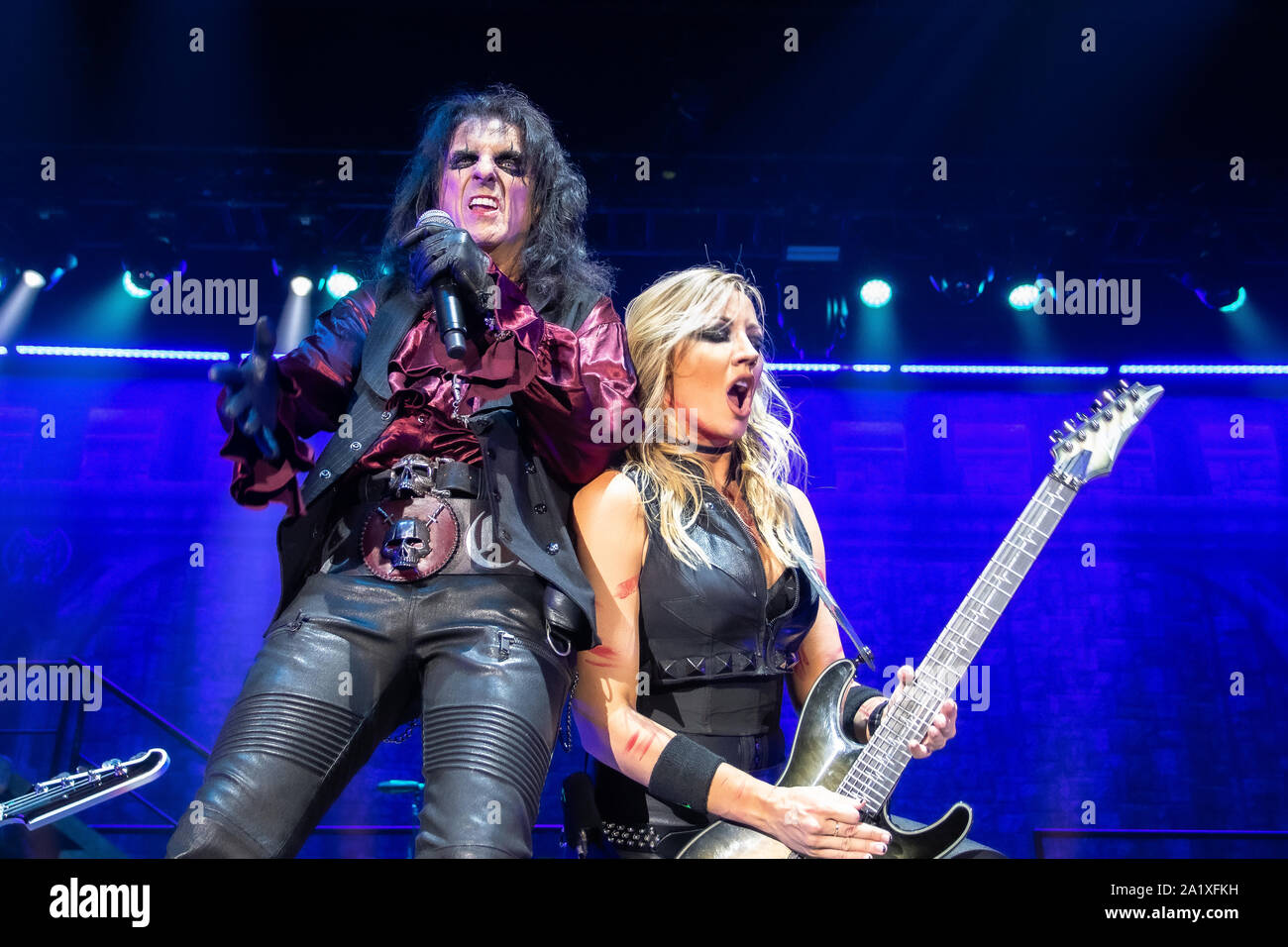 Alice Cooper e la sua band, OL gli occhi neri è tornato tour, Bratislava, Slovacchia. Xv sett. 2019 Foto Stock