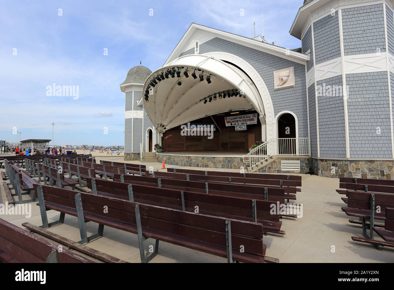 Anfiteatro all'aperto Hampton beach new Hampshire Foto Stock