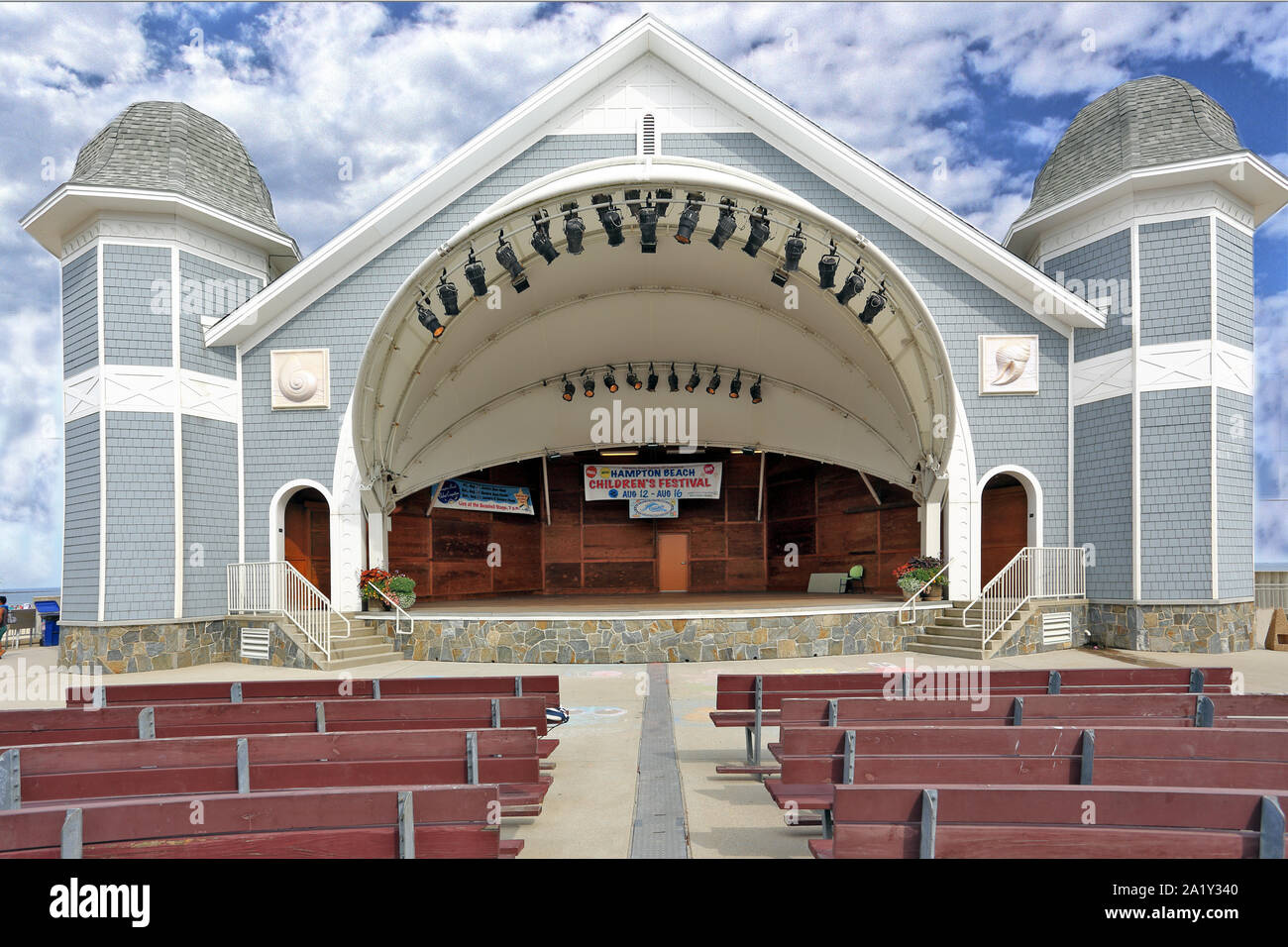 Anfiteatro all'aperto Hampton beach new Hampshire Foto Stock