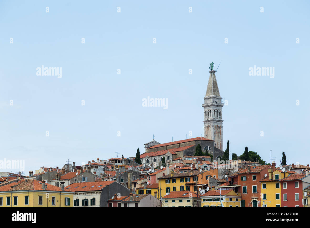 L'affascinante città costiera di Rovigno - La perla dell'Istria regione della Croazia. Foto Stock