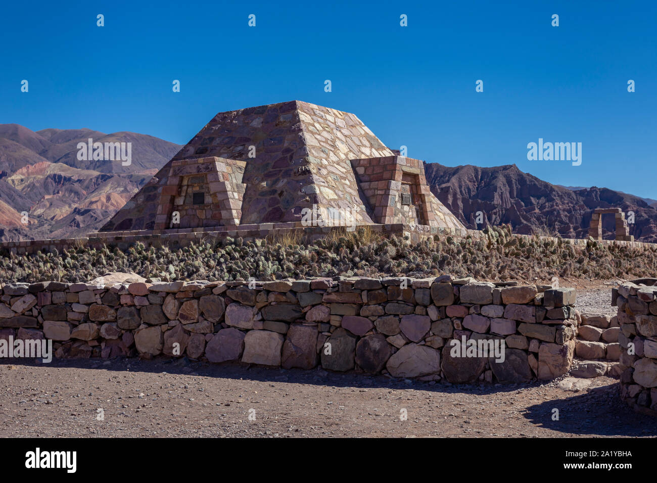 Tilcara, Jujuy, Argentina: 09 11 2019; la vista delle rovine di Tilcara, in Jujuy, Argentina. Antica civiltà delle Ande. Foto Stock