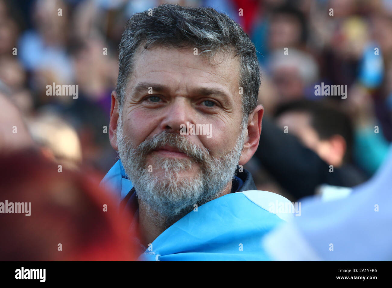 BUENOS AIRES, 28.09.2019: Thowsands dei tifosi di partecipare al primo incontro di Juntos por el cambio per sostenere la rielezione di Mauricio Macri come presiden Foto Stock