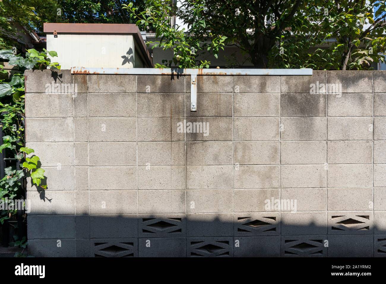 Blocco di muro, Setagaya-Ku, Tokyo, Giappone Foto Stock