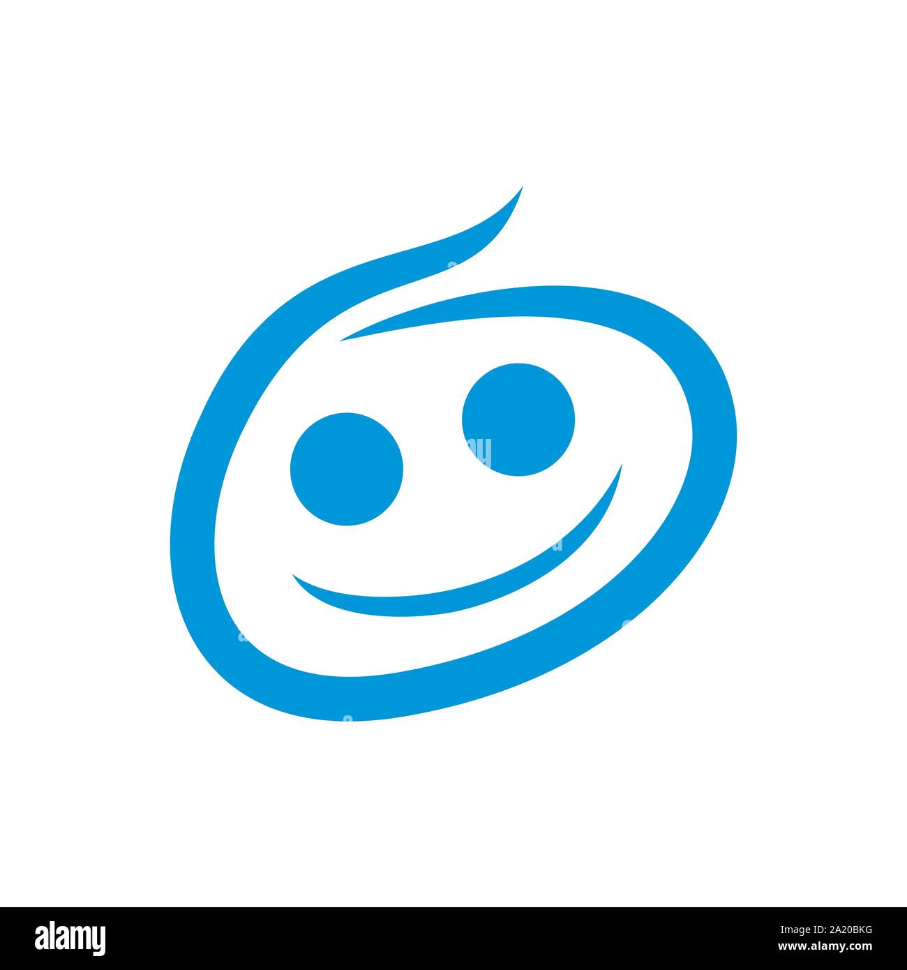 Happy Baby pennello semplice simbolo di vettore Logo grafico del modello di progettazione Illustrazione Vettoriale
