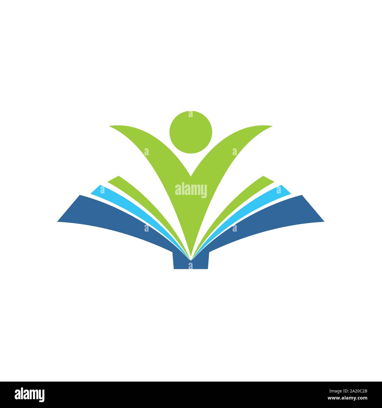 Felice apprendimento libro simbolo vettore Logo grafico del modello di progettazione Illustrazione Vettoriale