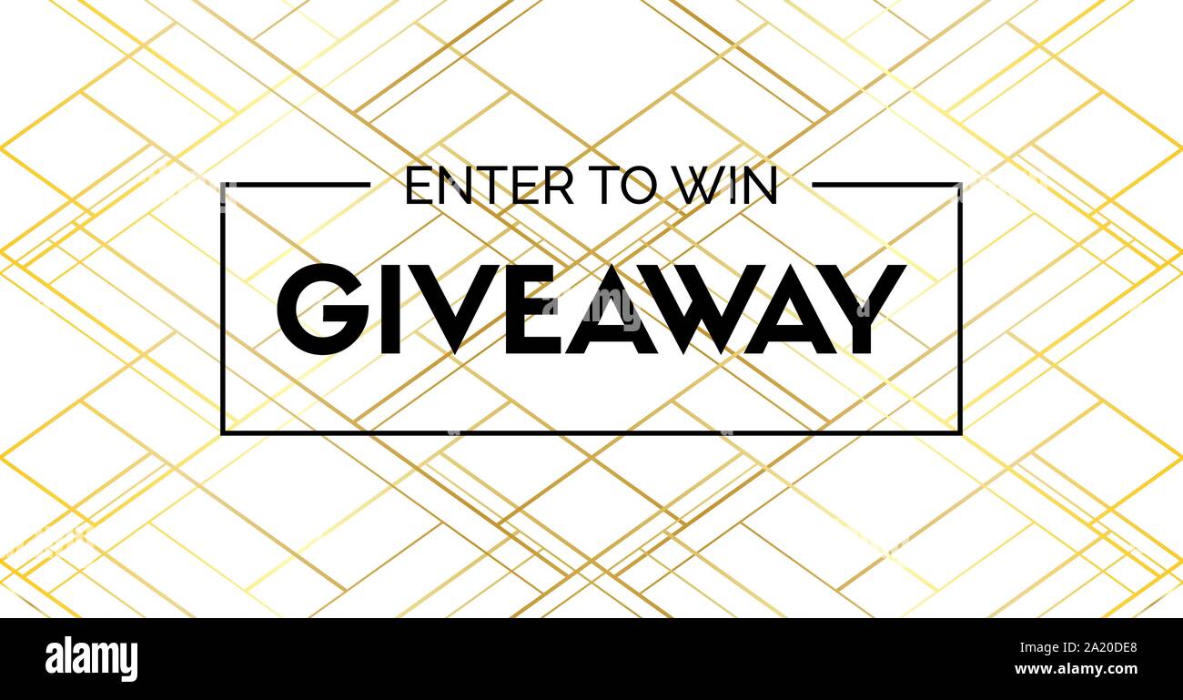 Giveaway di vettore di lusso banner. Entra per vincere Illustrazione Vettoriale