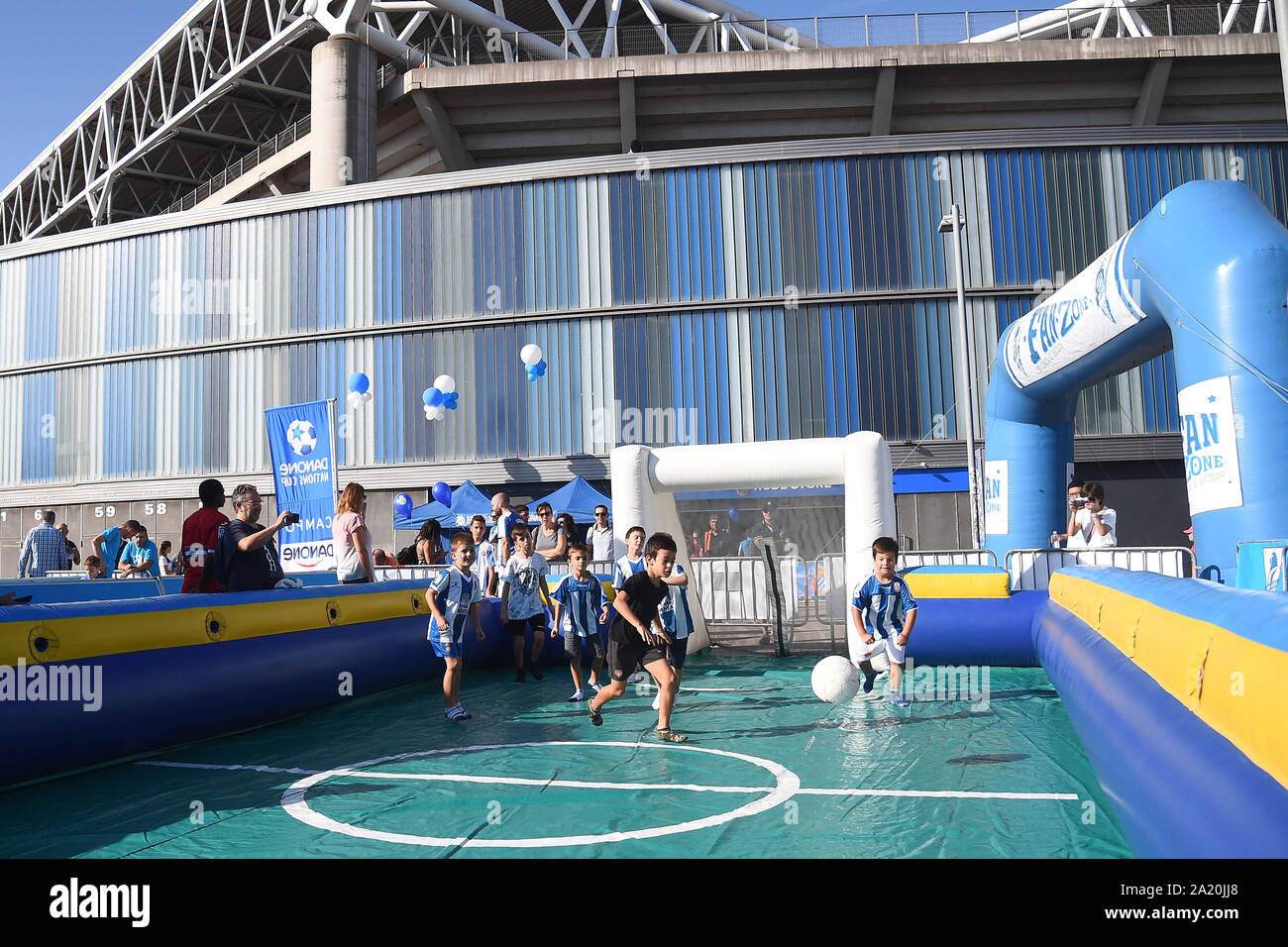 Barcellona, 29-09-2019. RCD Espanyol tifosi durante un match day. Credito: Pro scatti/Alamy Live News Foto Stock