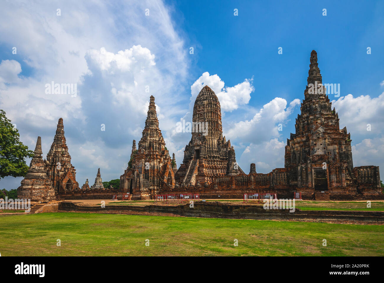 Wat Chaiwatthanaram ad Ayutthaya, Thailandia Foto Stock