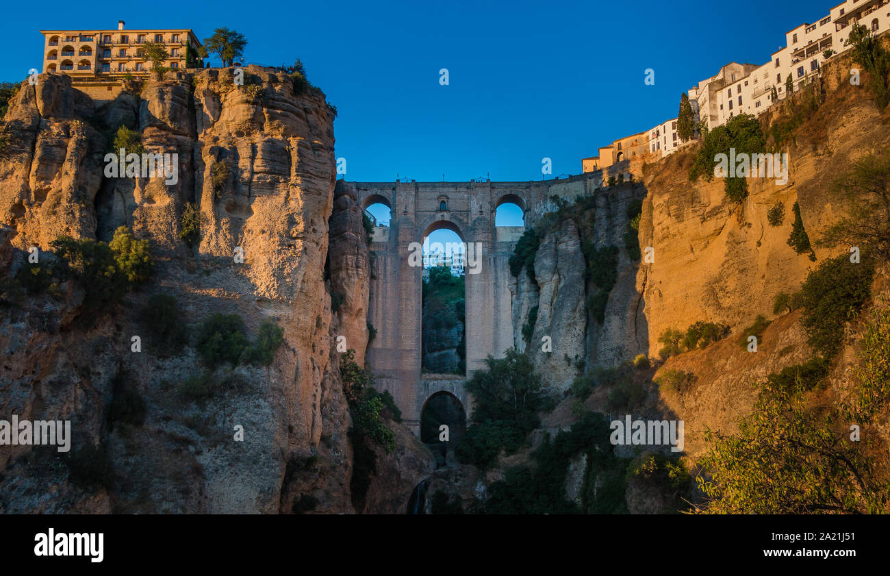 Una foto di El Tajo Gorge (Ronda). Foto Stock