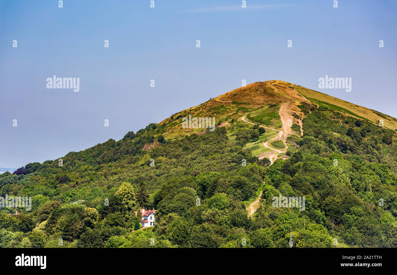 Worcestershire Beacon in The Malvern Hills, Worcestershire, Inghilterra Foto Stock