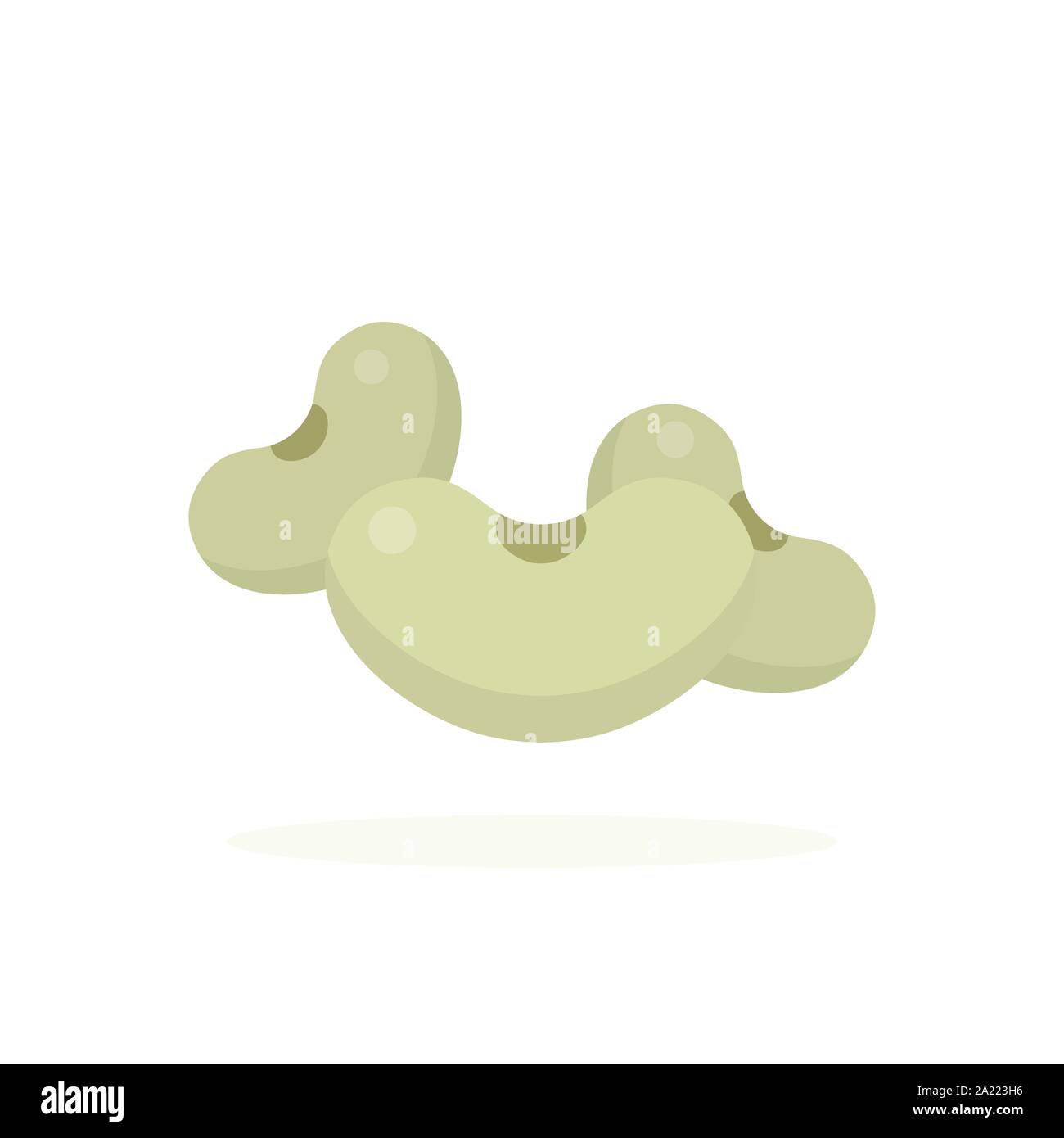 Icona di fagioli di soia con ombra di tipo piatto. Vettore Illustrazione Vettoriale