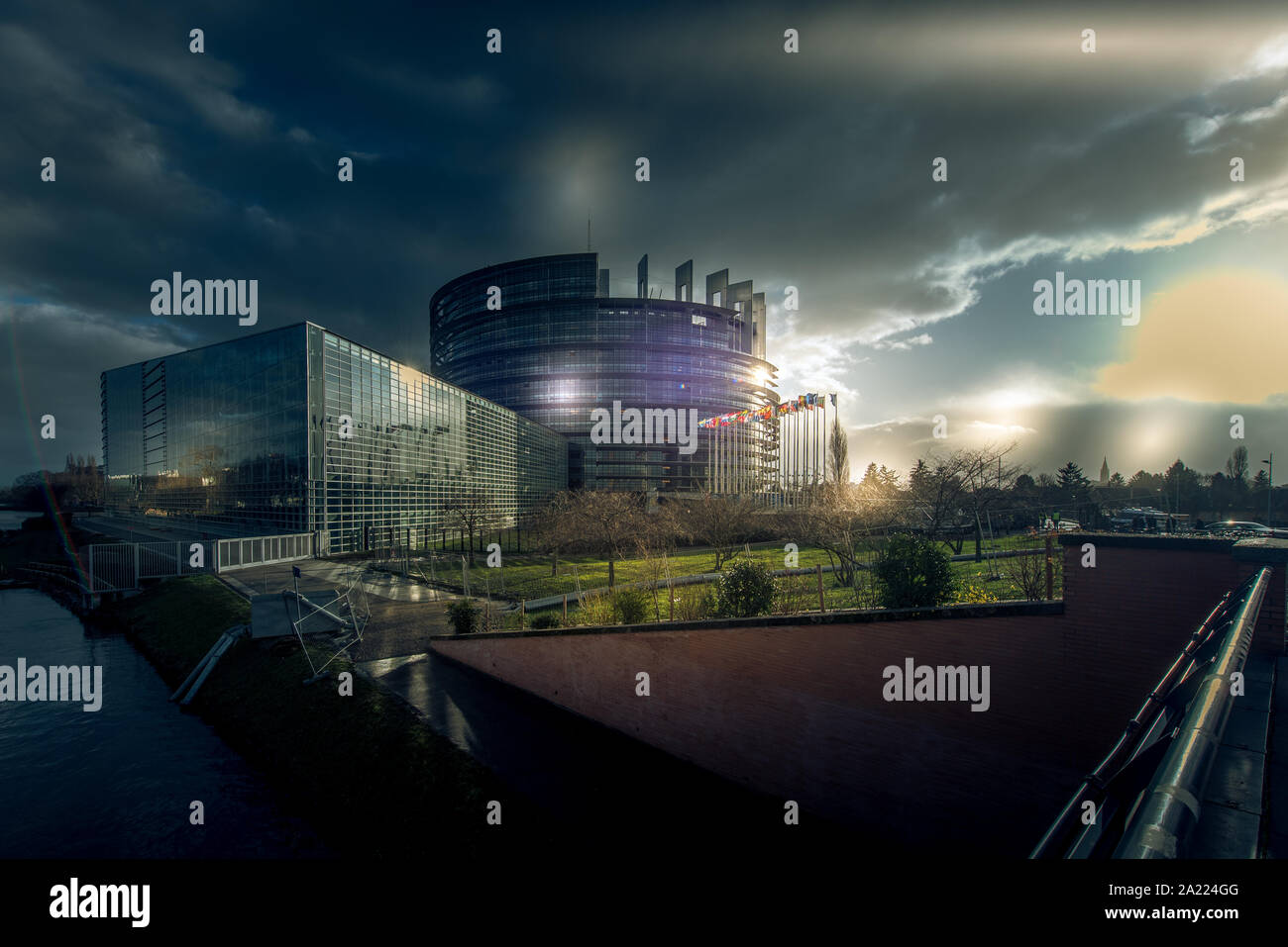 Parlamento europeo, Strasburgo, Francia Foto Stock