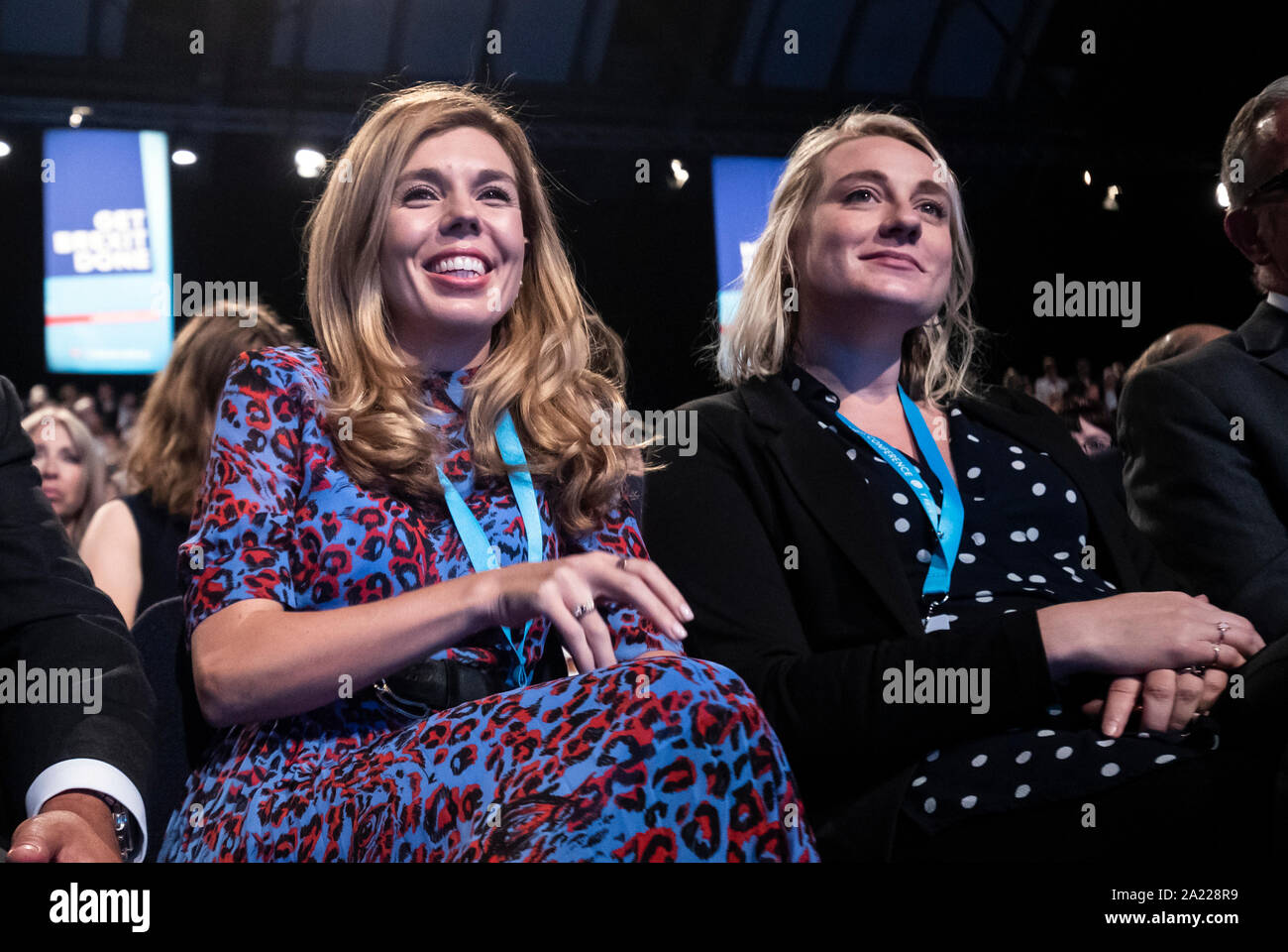 Carrie Symonds partecipa al congresso del partito conservatore al Manchester Convention Center. Foto Stock