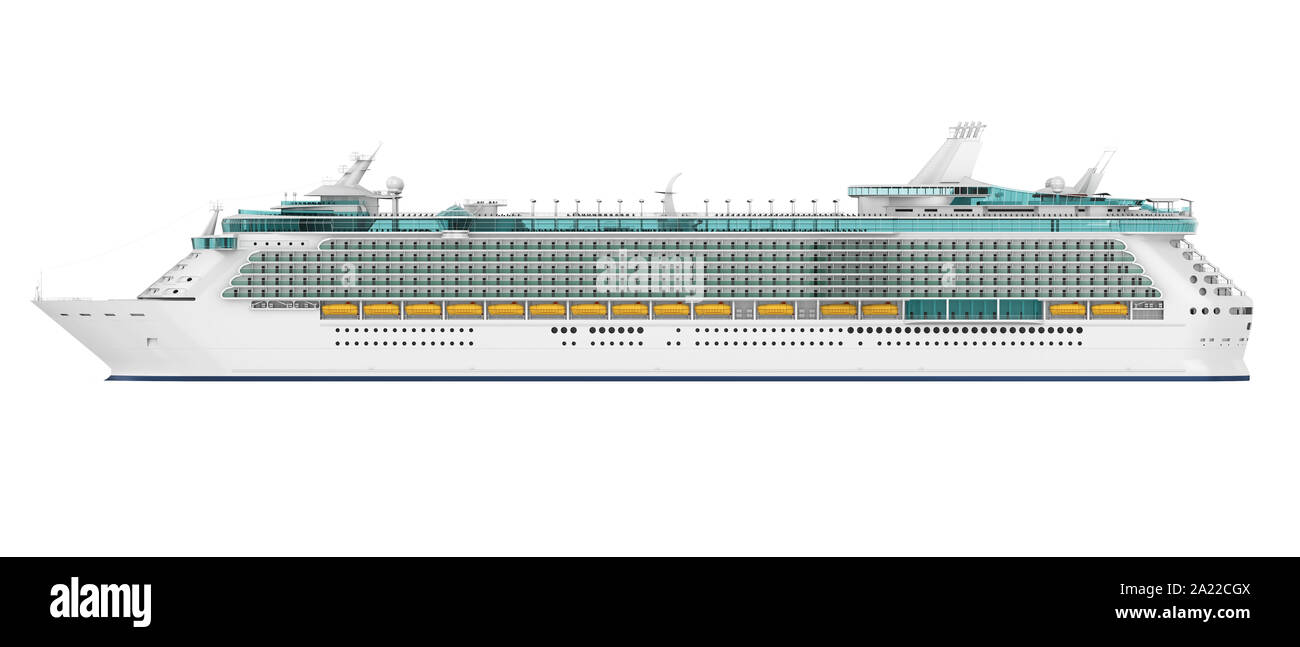La nave di crociera isolato Foto Stock