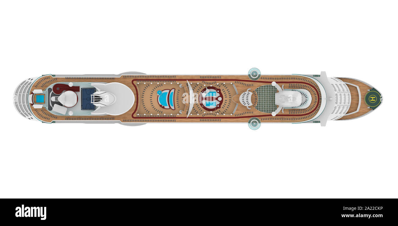 La nave di crociera isolato Foto Stock
