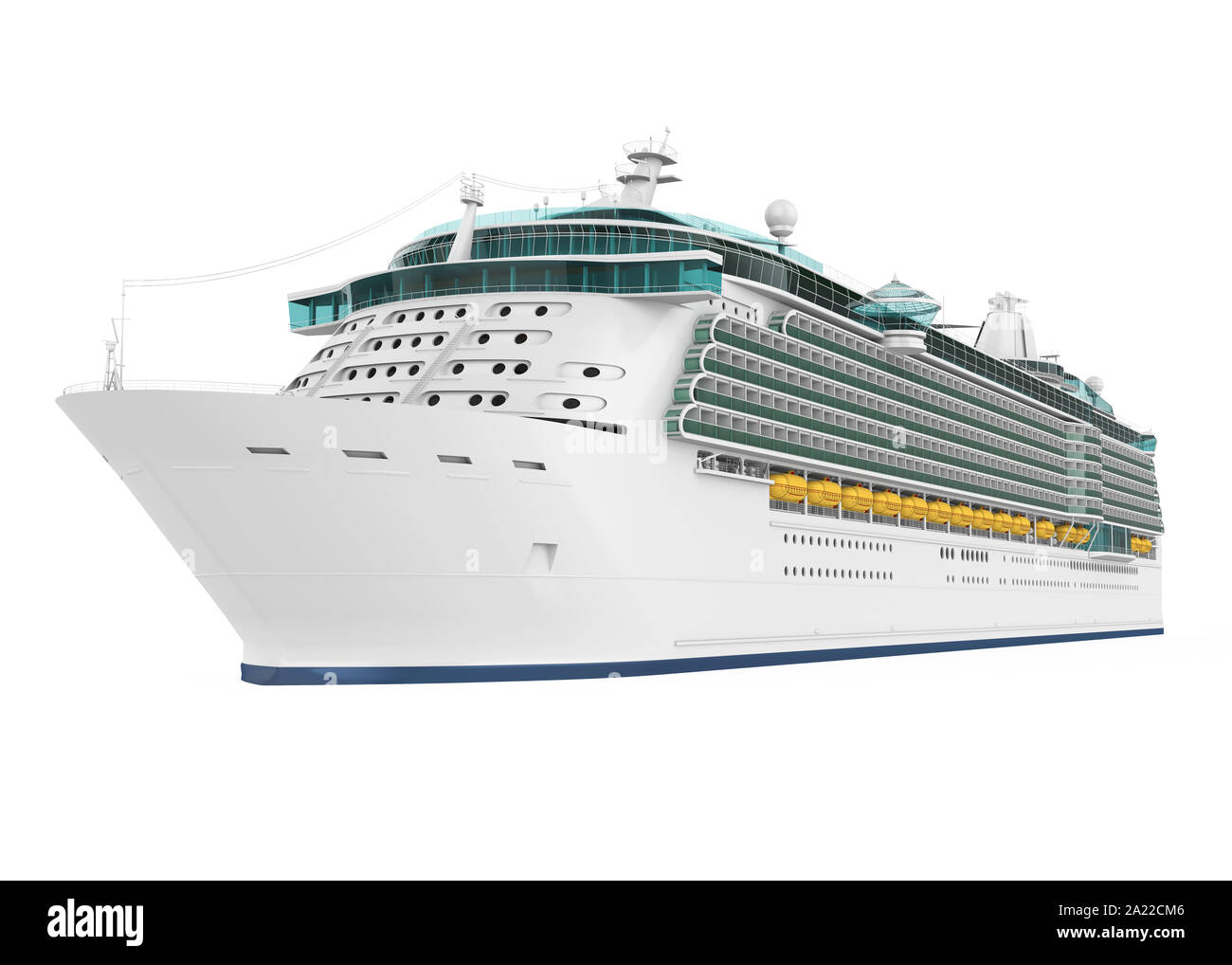 La nave di crociera isolato Foto Stock